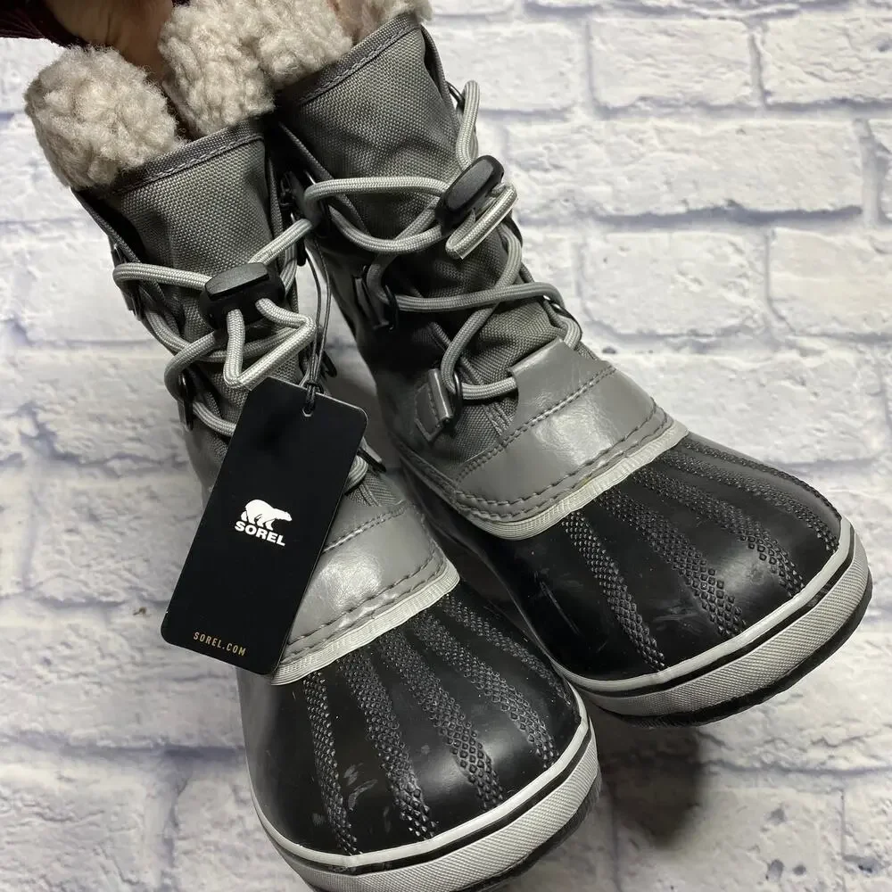 Sorel Yoot PAC Nylon Boots in Quarry/Dove (Youth)